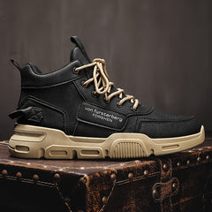 Men's Non Slip Boots with Letter Patch Decor