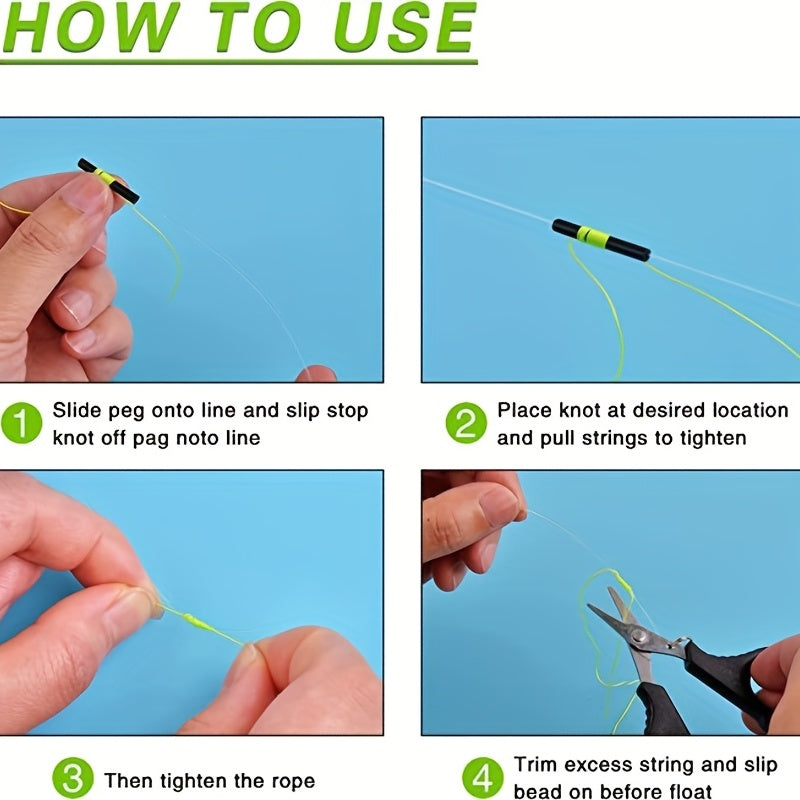 100pcs Luminous Fishing Beads & Bobbers, Night Fishing Gear