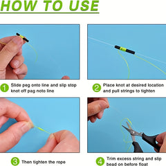 100pcs Luminous Fishing Beads & Bobbers, Night Fishing Gear