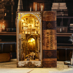 3D Puzzle DIY Book Corner Kit Dollhouse Bookshelf Insert Craft Project