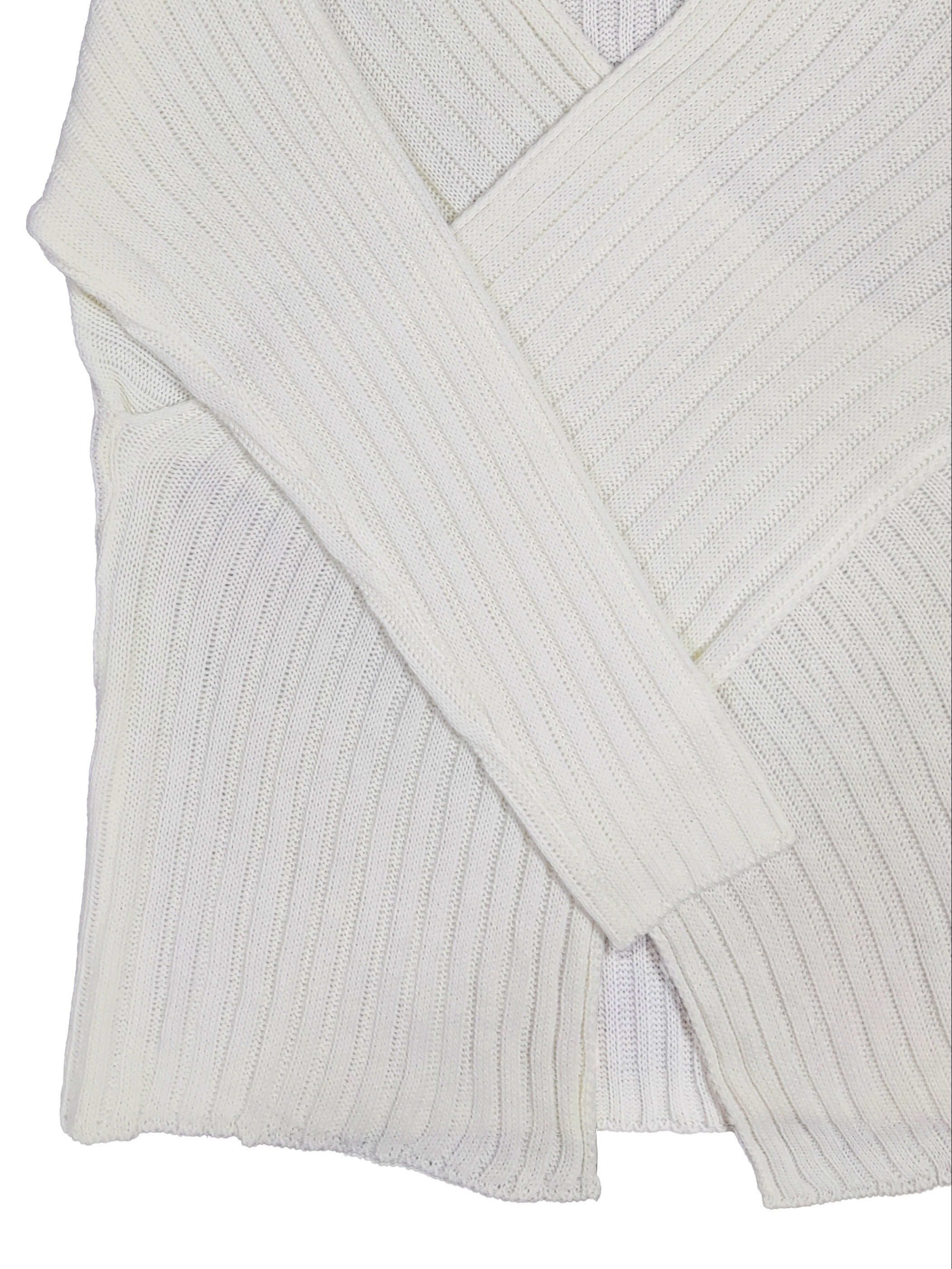 Solid Long Sleeve Surplice Neck Cross Jumper