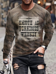 Men's Long Sleeve Vintage Novelty T-shirt for Autumn