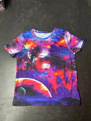 Galaxy Graphic T-shirt 3D Print Crew Neck Tee Top Men's Clothing