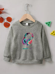 Melting Headphone Boys Pullover Sweatshirt