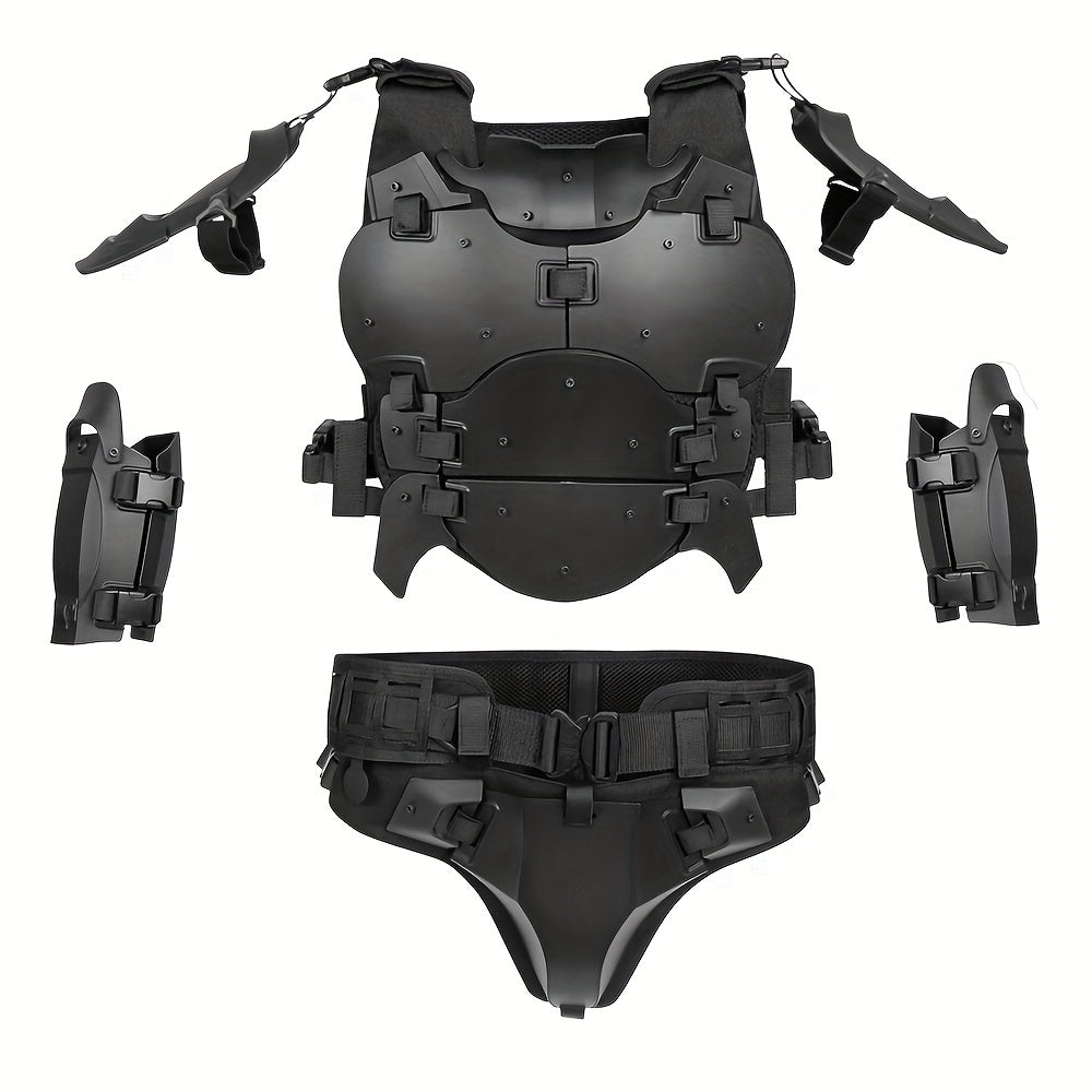 Outdoor Training Protective Vest Set with Adjustable Pads and Molle Belt