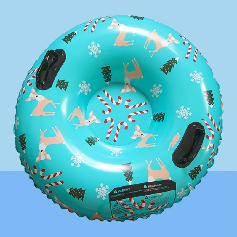 Inflatable Santa Claus Snow Sled Skiing Ring