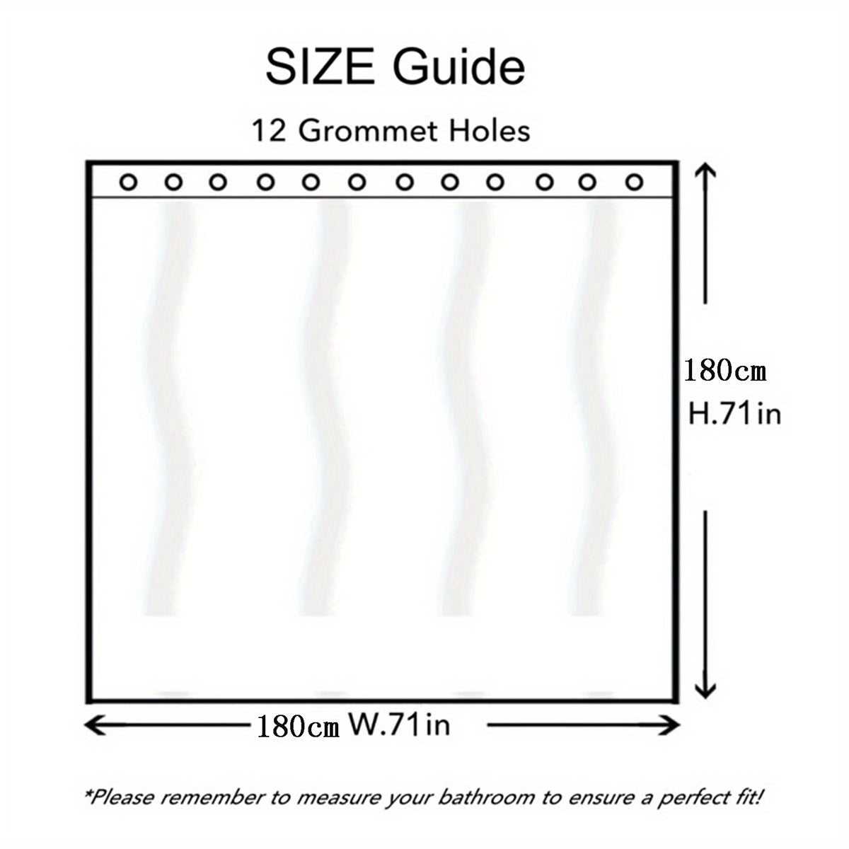 Waterproof Star Shower Curtain 12 Hooks Light Bathroom Decor