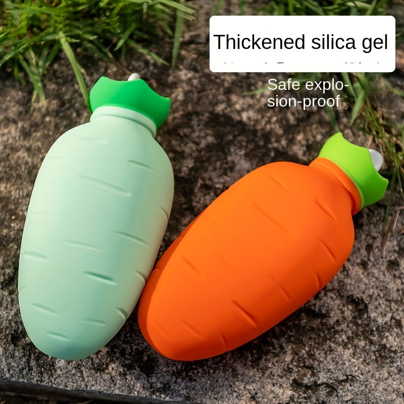 Carrot Shaped Hot Water Bag 2 In 1 Silicone Cartoon
