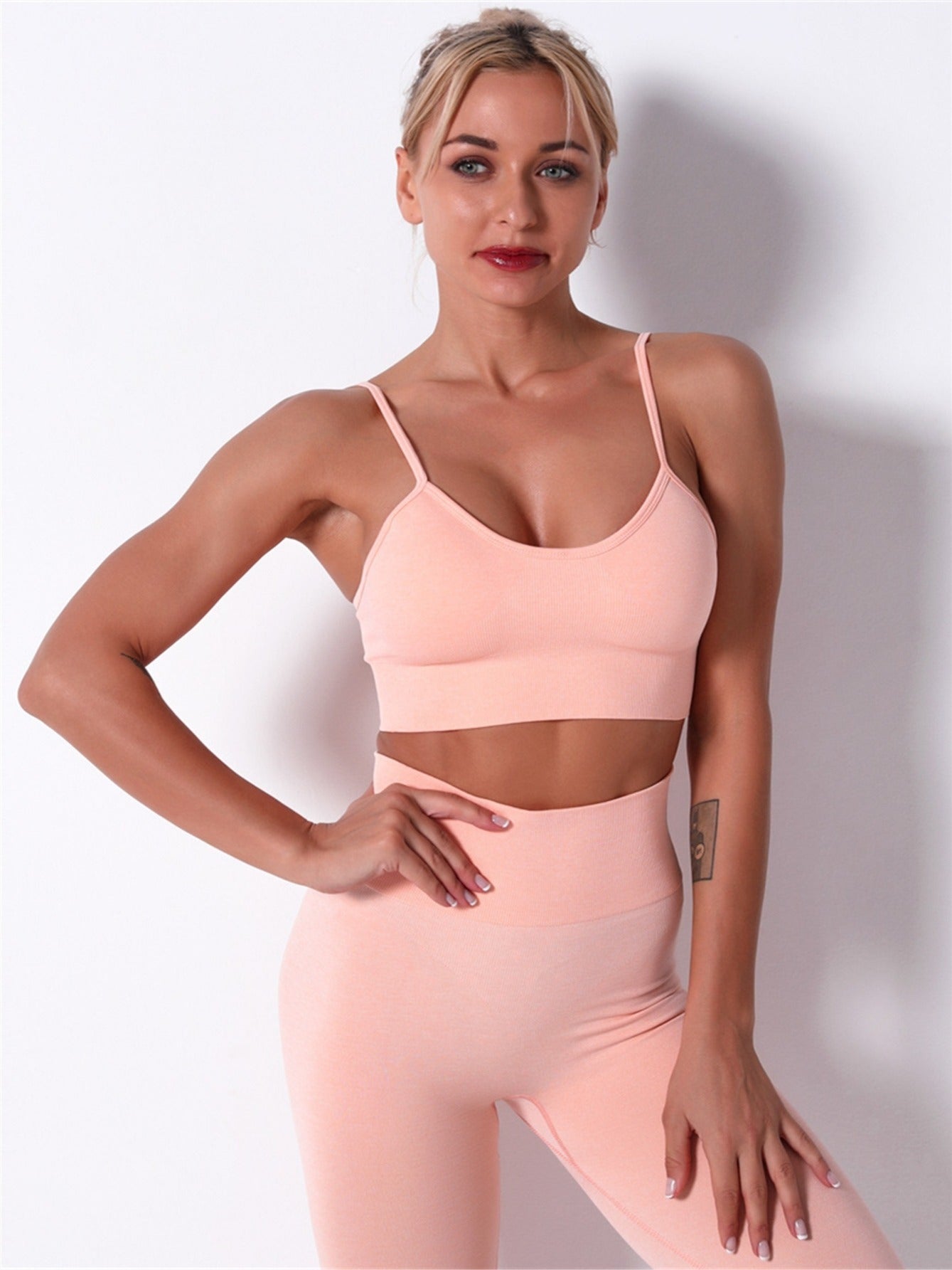 Women's Seamless Fitness Set: Sports Bra & Leggings