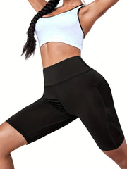 Women's High Waist Biker Shorts w/ Mesh Pocket Gym Activewear