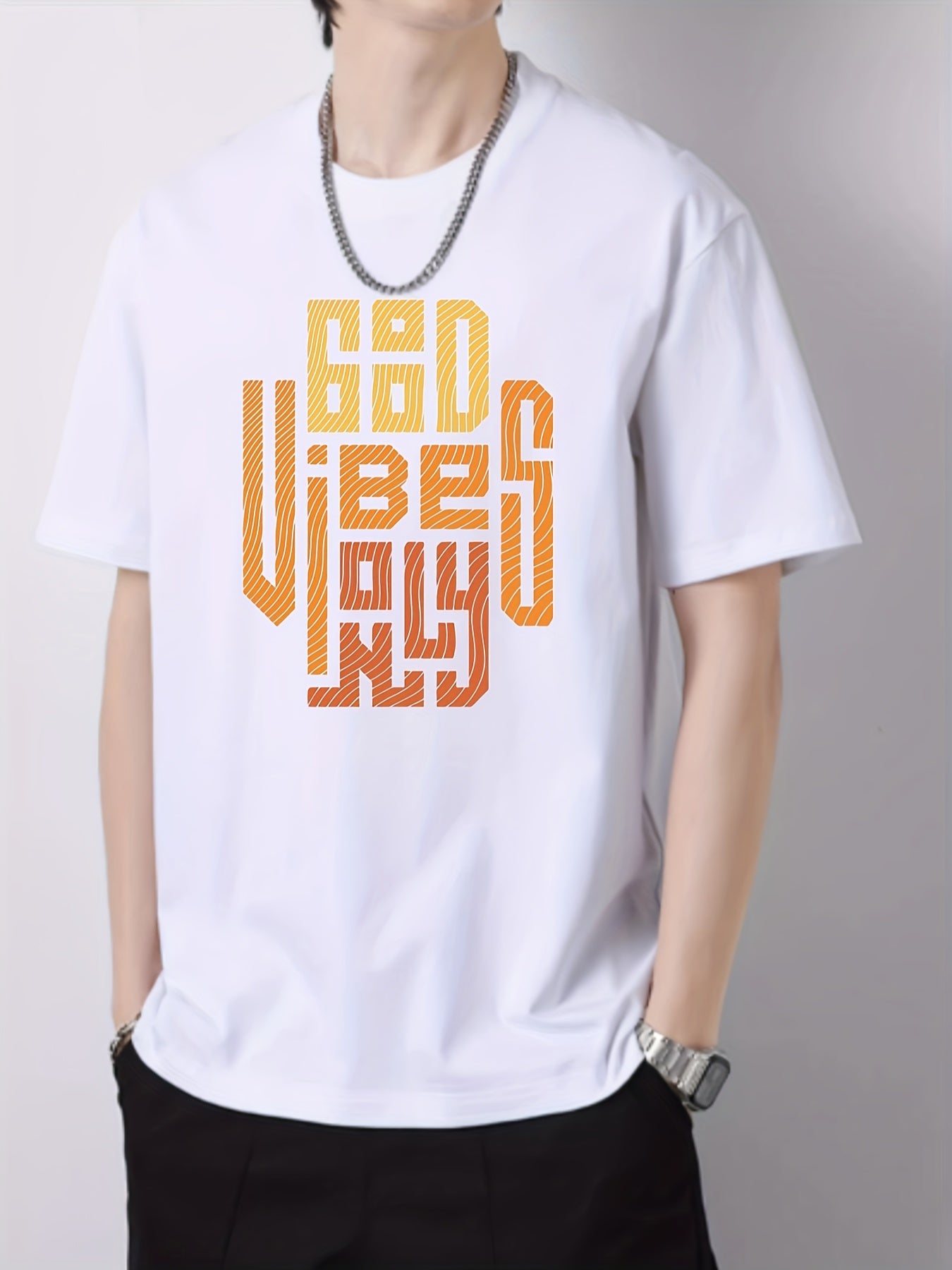 Men's Casual Cotton Printed T-shirt