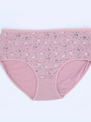 4 Pack Plus Size Panties Set Women's Plus Floral Print High Waist Soft