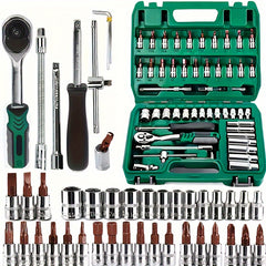 53pcs Mechanic Repair Tool Set Ratchet Wrench