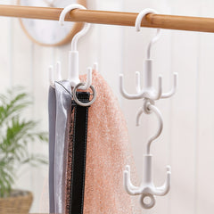 Rotatable Plastic Hanger Hook with 4 Claws