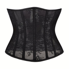 Lace Stitching Tummy Wrap Tummy Control Zipper Slimming Belly Belt