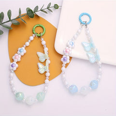 Electroplated Acrylic Butterfly Keychain Pendant For Key Decoration
