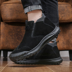 Men's Casual Ankle Boots Lightweight Slip On Walking Shoes with Zippers