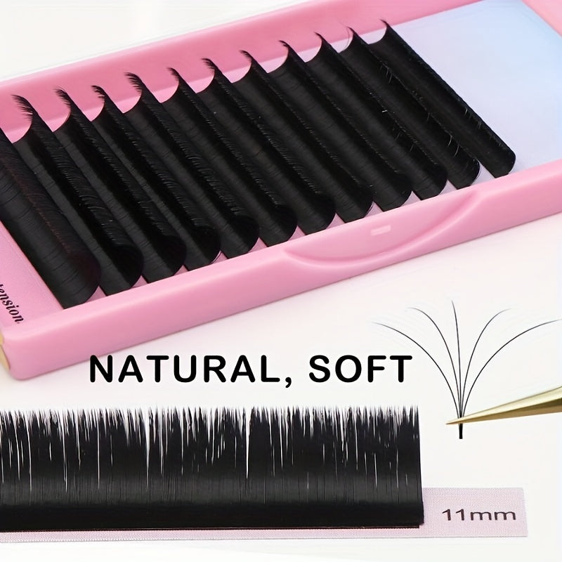 Self Fanning Auto Blooming Volume Lashes for C D Curl 8-16mm Mix