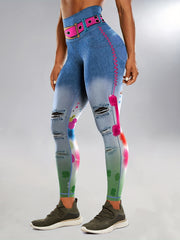 Women's Jeans Yoga Leggings High Waist Outdoor Workout