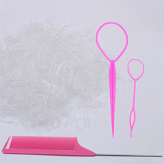1000pcs Mini Hair Ties With Comb Hair Styling Tools