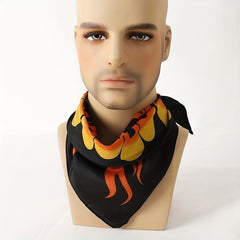 Flame Pattern Men's Square Scarf