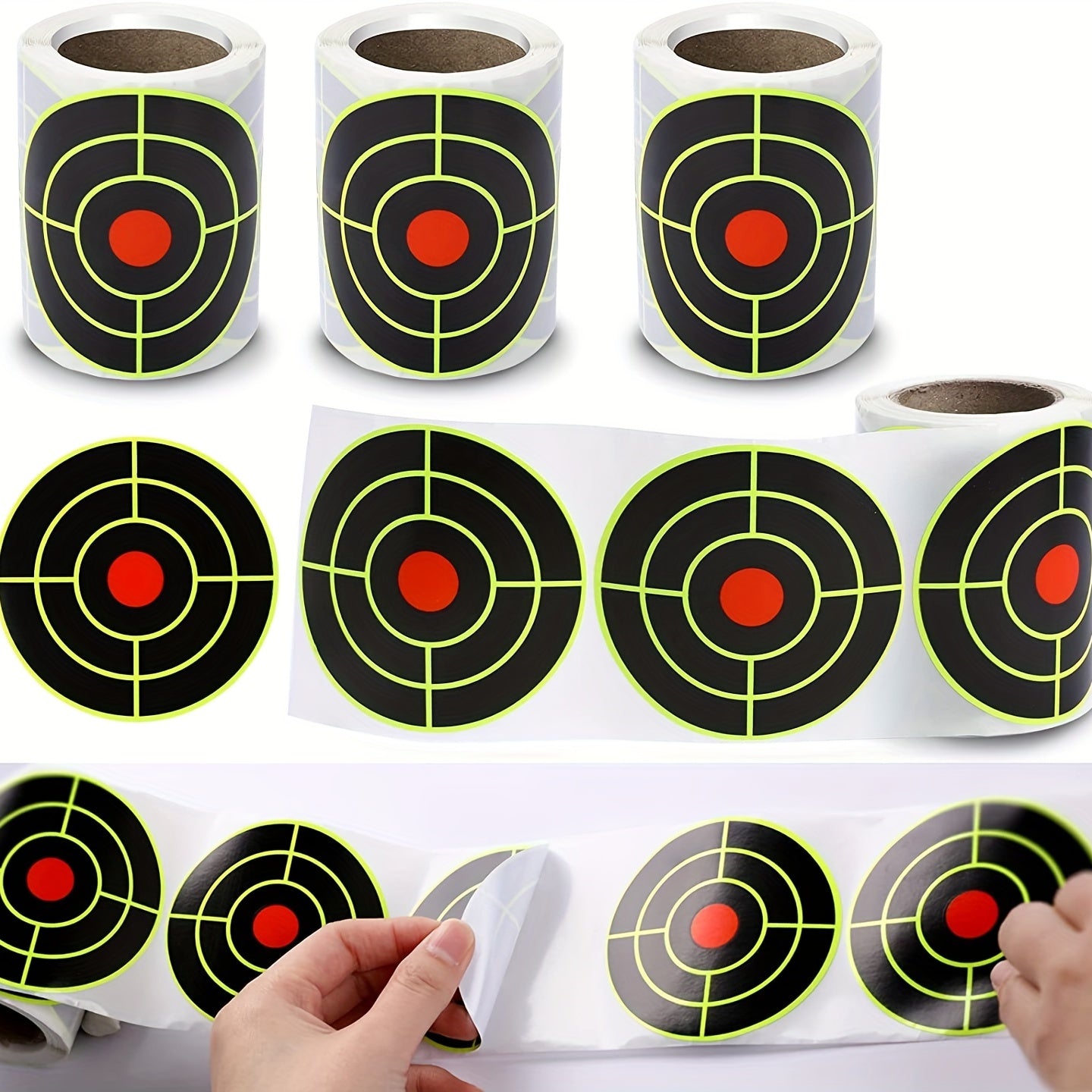 100pcs Self-Adhesive Splatter Targets 7.62 Cm Round Paper Target