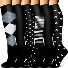 Striped Print Compression Socks for Women and Men