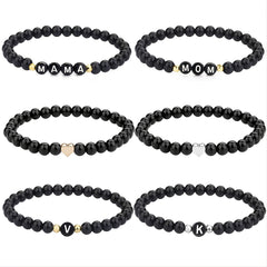Letter Beaded Bracelet Agate 26-Letter Bracelet