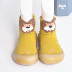 Boys Yellow Cartoon Print Indoor Sock Shoes Autumn & Winter