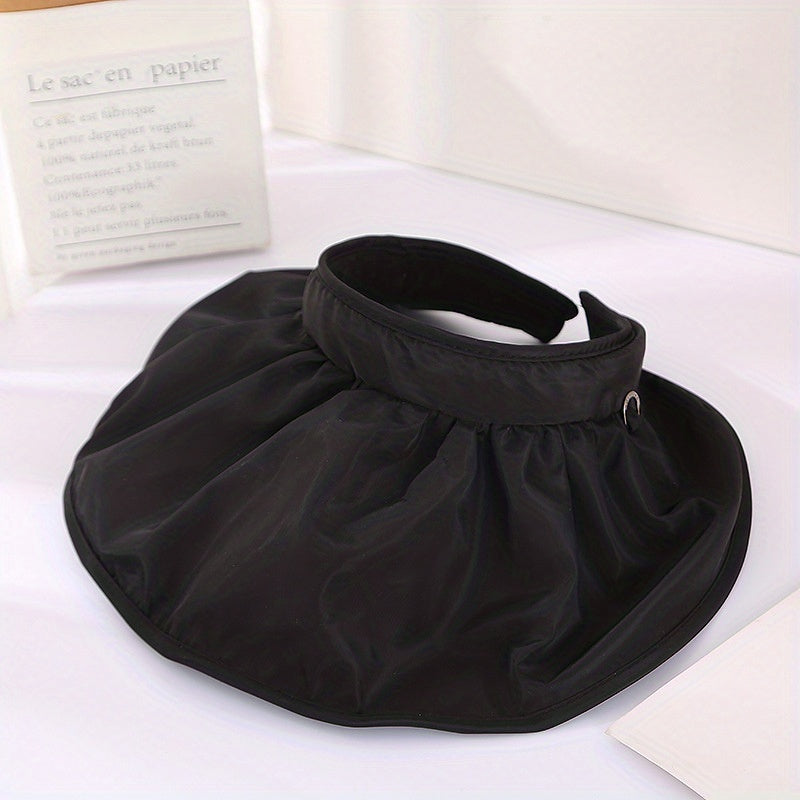 Wide Brim Shell Sunshade Visor Hat UV Protection
