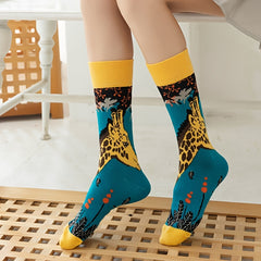 Funny Cartoon Print Socks for Women