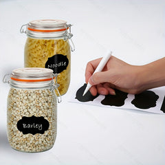 15pcs Chalkboard Label Stickers Set - Black, Rose Red, Blue Liquid Chalk Pens