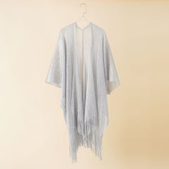 Street Spring Summer Solid Tassel Cardigan Shawl