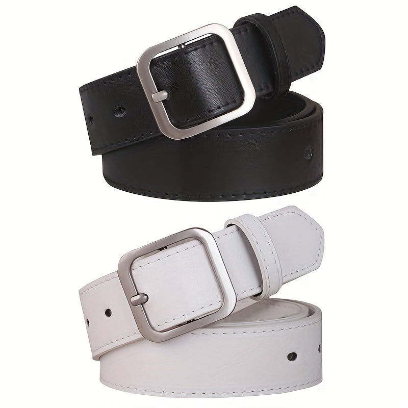 2pcs Pin Buckle Leather Belt for Girls