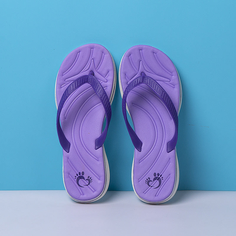 Women's Soft Sole Flat Flip Flops Beach Slides Shoes Casual Outdoor Slippers