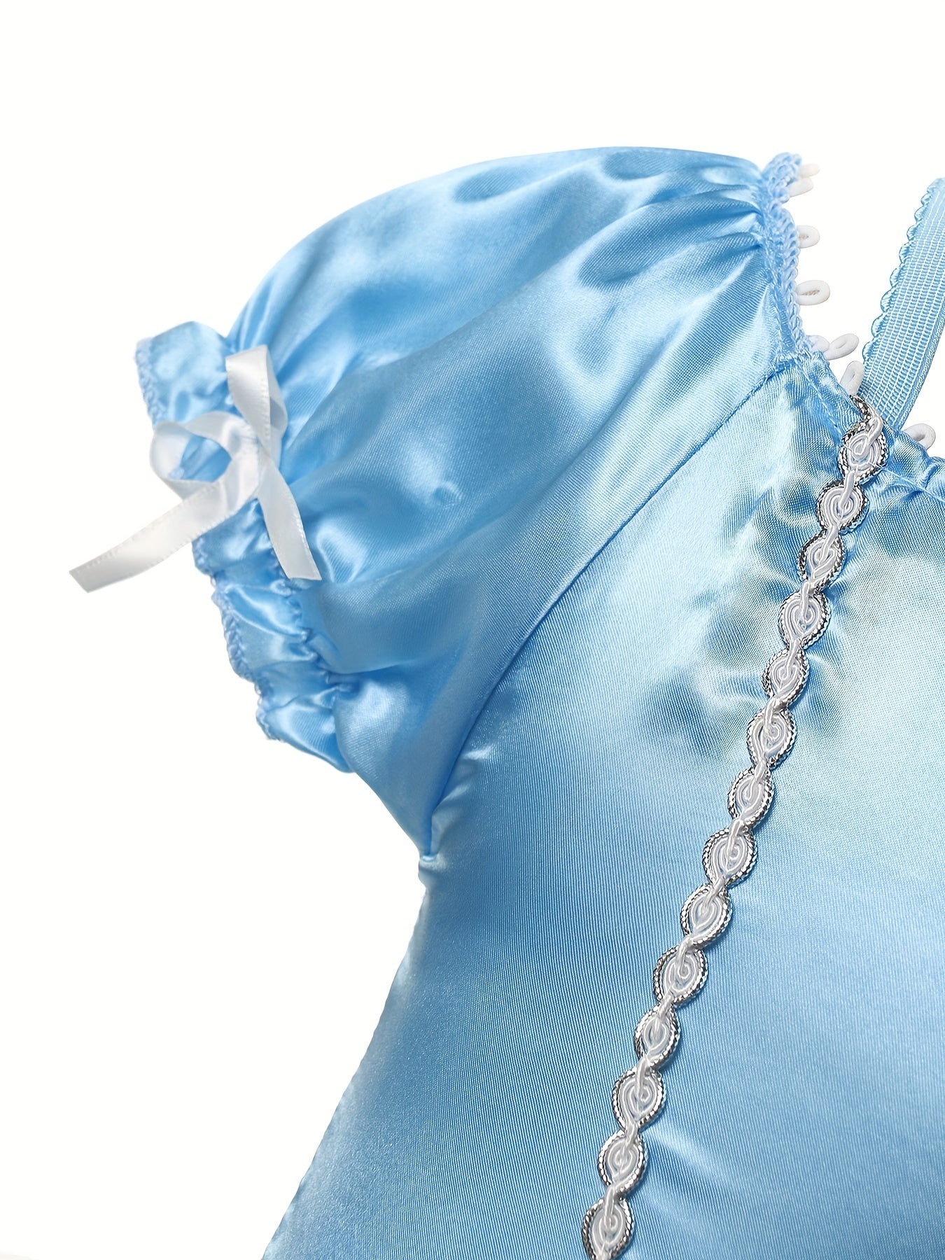 Girls Princess Dress Puff Sleeve Tulle Rose Print Floral Decor Cosplay