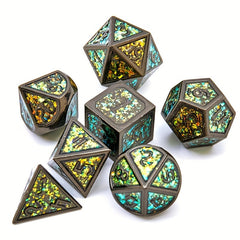 7pcs Metal Solid Polyhedral Dice Set For Board Game Halloween Gift