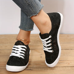 Women's Flower Mesh Sneakers Lightweight Casual Walking Shoes
