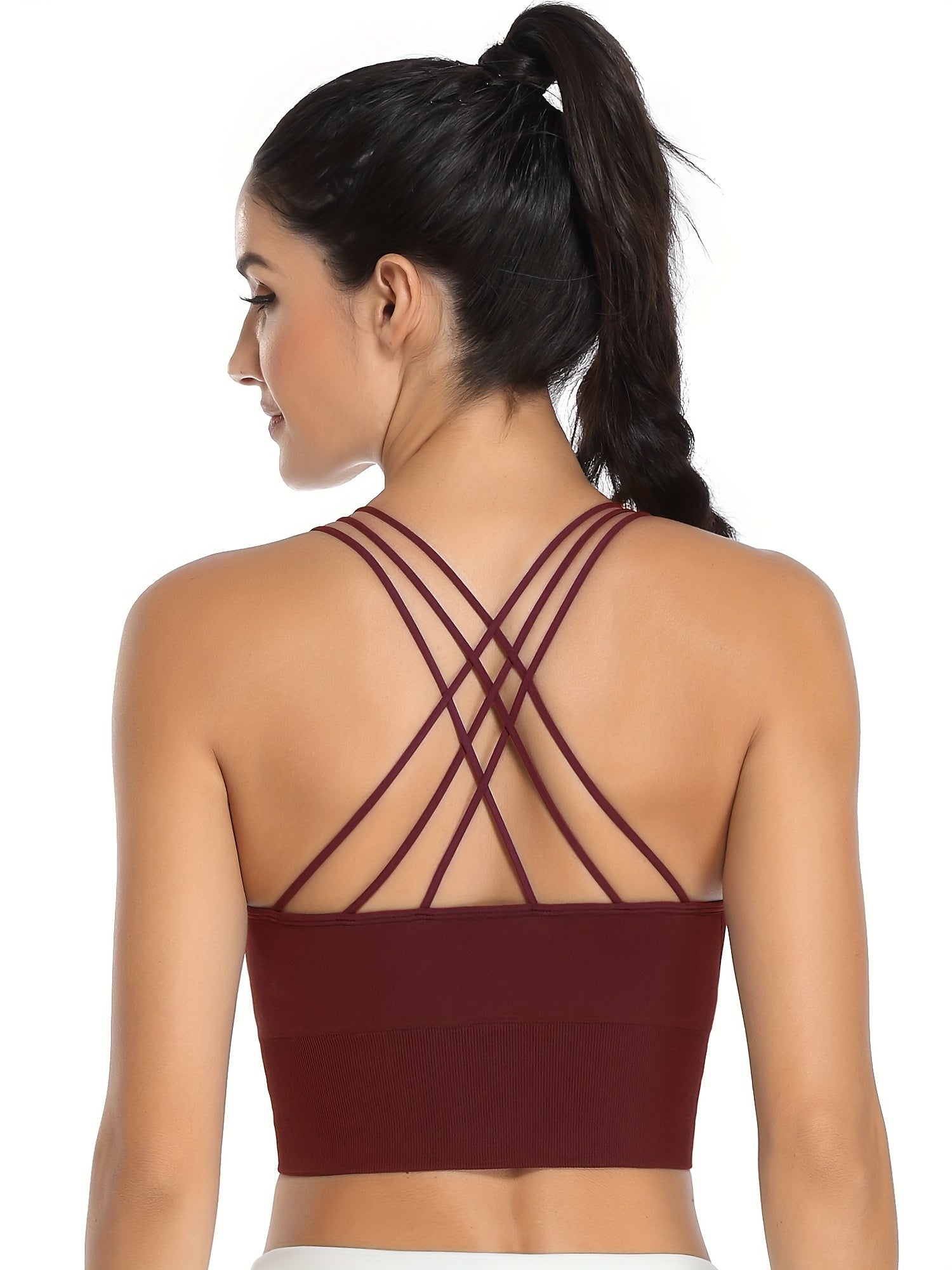 Women's Seamless Padded Sports Bra Comfortable Running Vest