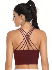 Women's Seamless Padded Sports Bra Comfortable Running Vest