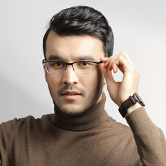 Men's Anti Light Square Frame Reading Glasses