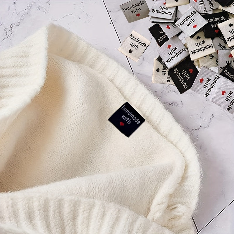 100pcs/300pcs With Love Woven Sewing Labels