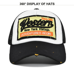 Men's Embroidered Mesh Baseball Cap Adjustable Trucker Sun Hat