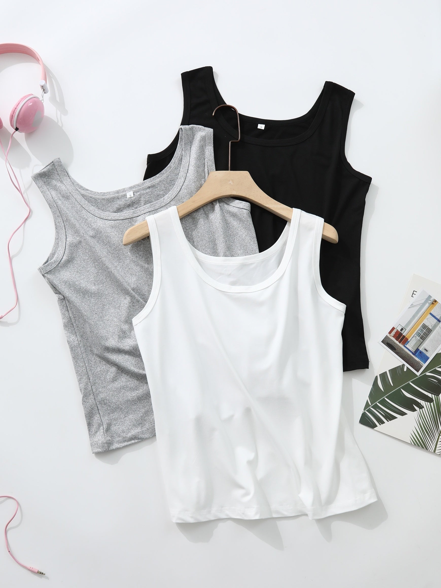 3-Pack Women's Solid Tank Sleep Tops