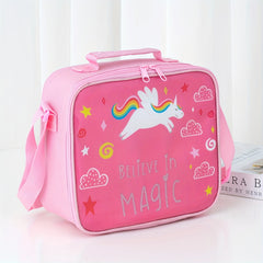 Cartoon Unicorn Insulated Lunch Bag Ice Bag For Camping Picnic