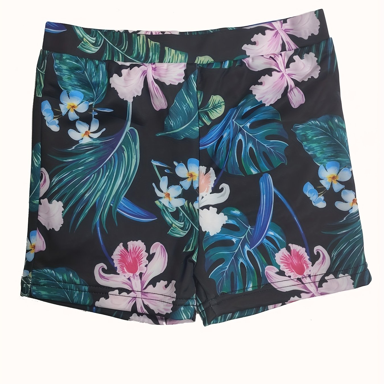 Toddler Boys Tropical Flowers Swim Trunks Quick Dry Beach Vacation Kids Summer