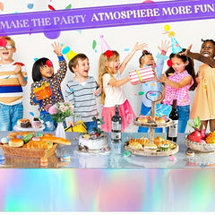 Rainbow Plastic Tablecloth Disposable Holographic Foil Rectangle Tablecloth