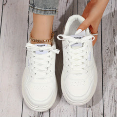 Colorblock Lace Up Skate Shoes Casual Low Top Sneaker Women's Footwear