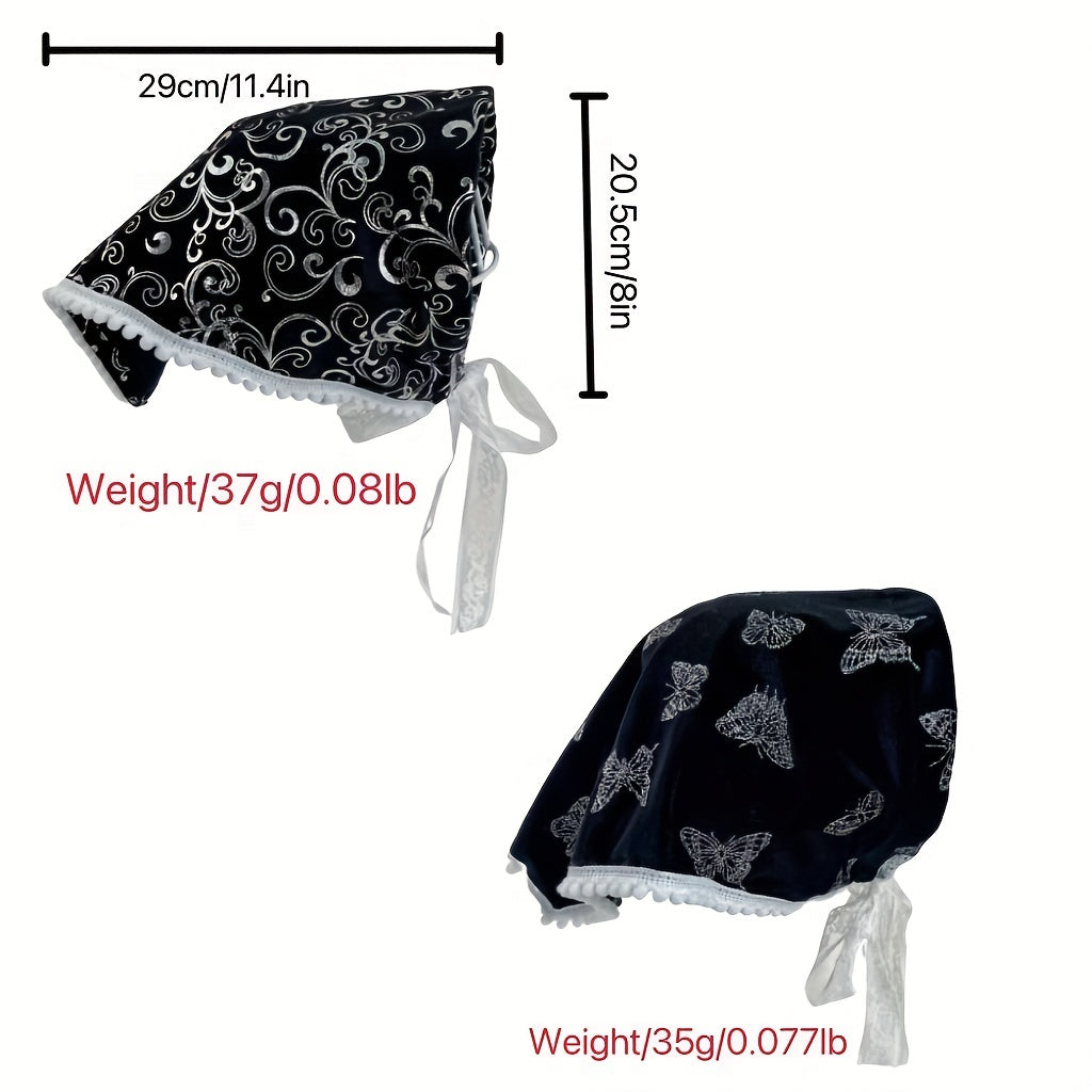 Y2K Butterfly Hot Stamping Triangle Scarf Headband