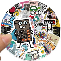 58pcs I Love Math Symbols Stickers Waterproof DIY Decoration